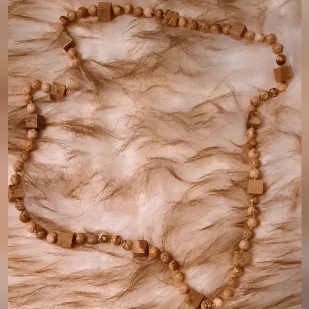 25.5 Picture Jasper hand-knotted necklace